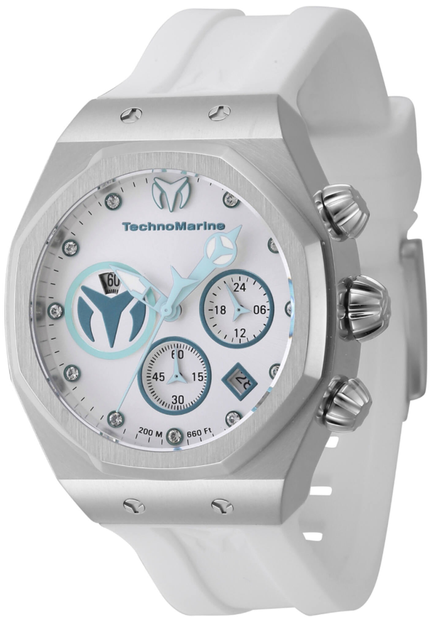 Technomarine Damklocka TM-523005 Reef Sun Vit/Gummi &Oslash;40 mm