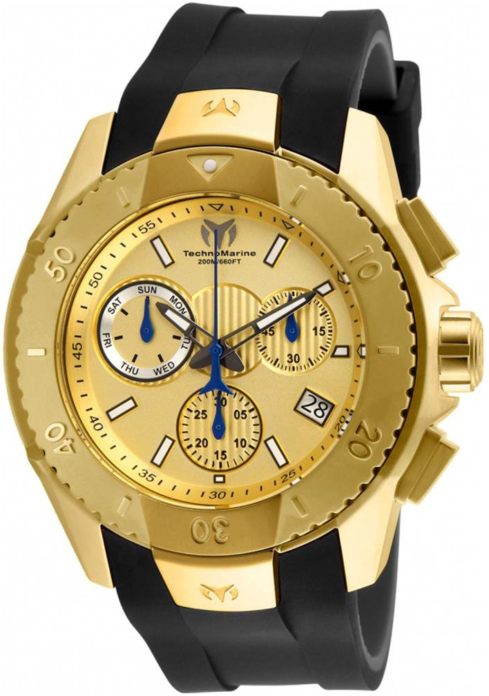 Technomarine Herrklocka TM-617001 Guld/Gummi &Oslash;48 mm