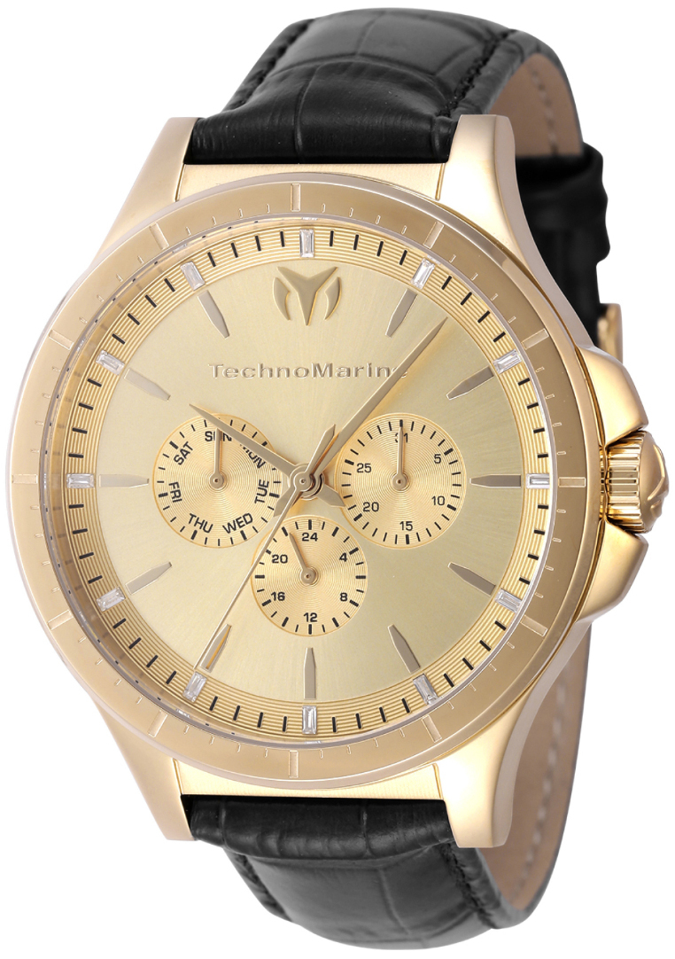 Technomarine Herrklocka TM-822031 Moonsun Guld/Läder Ø45 mm - Technomarine