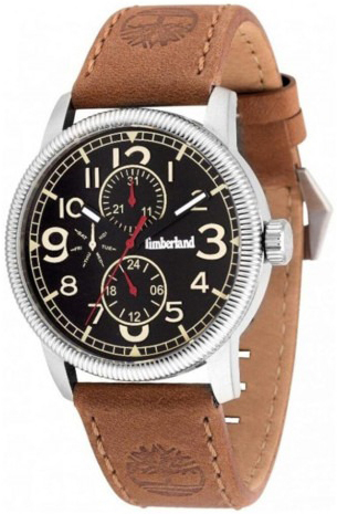 Timberland Herrklocka TBL14812JS.02 Erving Svart/Läder Ø44 mm - Timberland