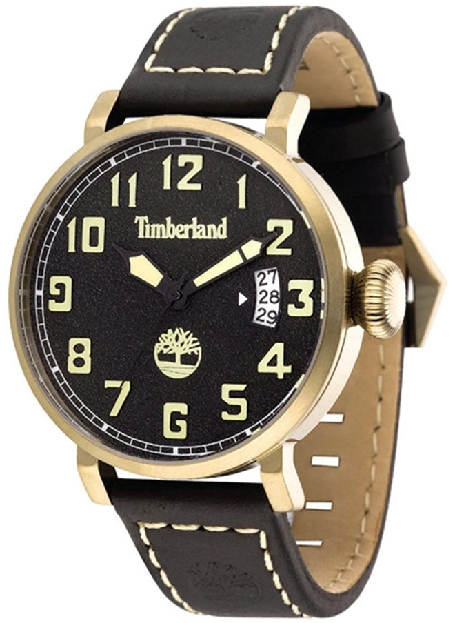 Timberland Herrklocka TBL14861JSK.02 Indicator Svart/Läder Ø46 mm - Timberland