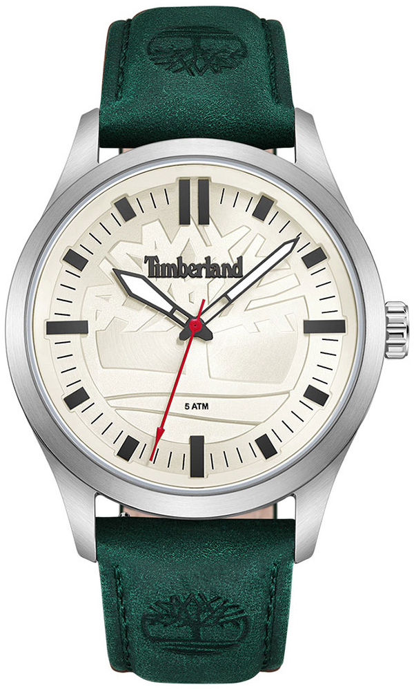 Timberland Herrklocka TDWGA0029604 Rumbush Vit/Läder Ø42 mm
