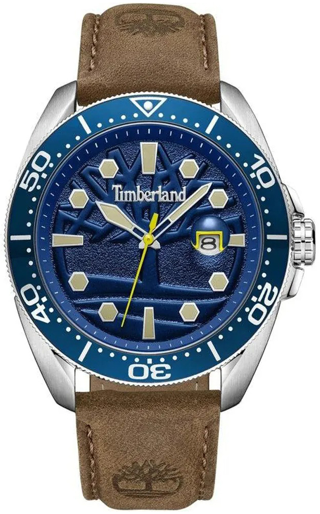 Timberland Herrklocka TDWGB2230604 Carrigan Blå/Läder Ø43 mm - Timberland