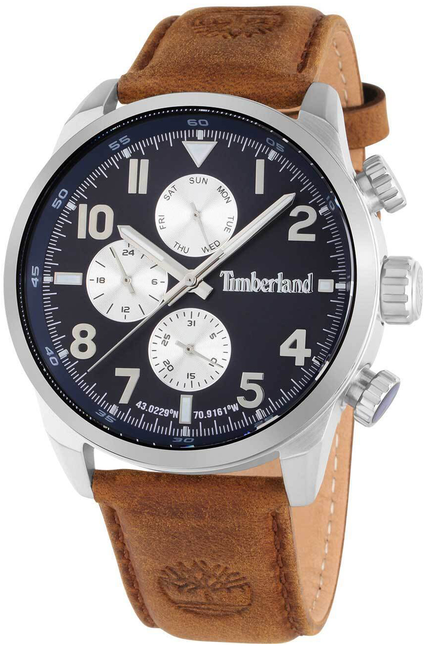 Timberland Herrklocka TDWGF0009501 Williston Svart/Läder Ø45 mm - Timberland