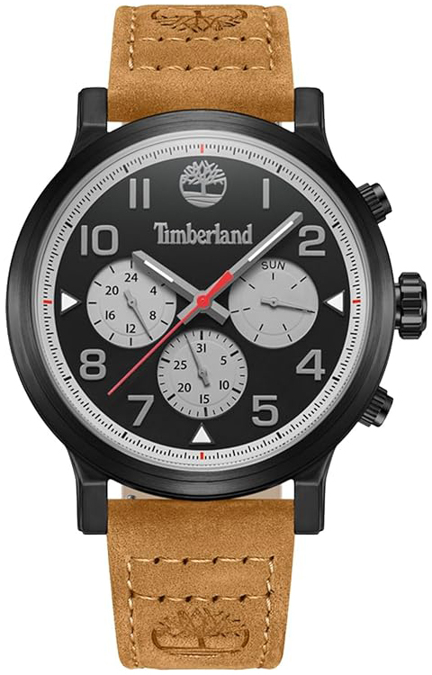 Timberland Herrklocka TDWGF0028902 Pancher Svart/Läder Ø46 mm