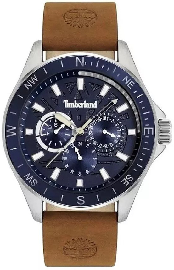 Timberland Herrklocka TDWGF9001502 Epsom-Z Blå/Läder Ø46 mm - Timberland
