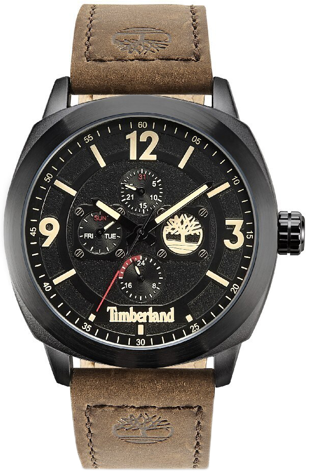 Timberland Herrklocka TDWGF9001801 Guelph-Z Svart/Läder Ø46 mm - Timberland