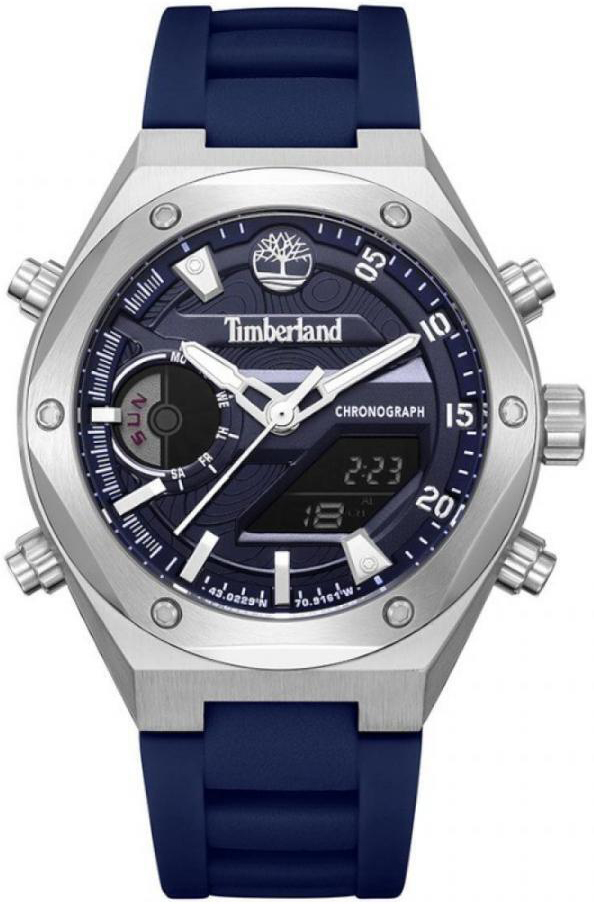 Timberland Herrklocka TDWGP2231403 Abbotville Blå/Gummi Ø45 mm - Timberland