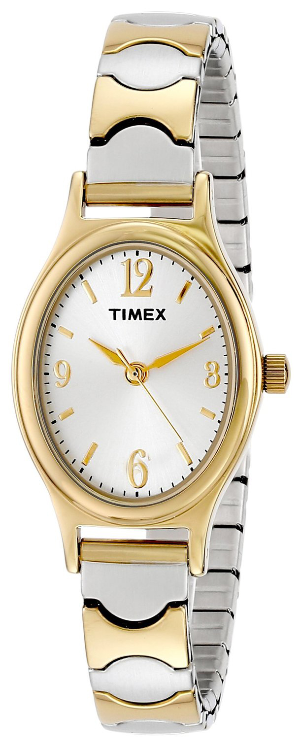 Timex Classic Elevated Damklocka T26301 Silverfärgad/Gulguldtonat stål