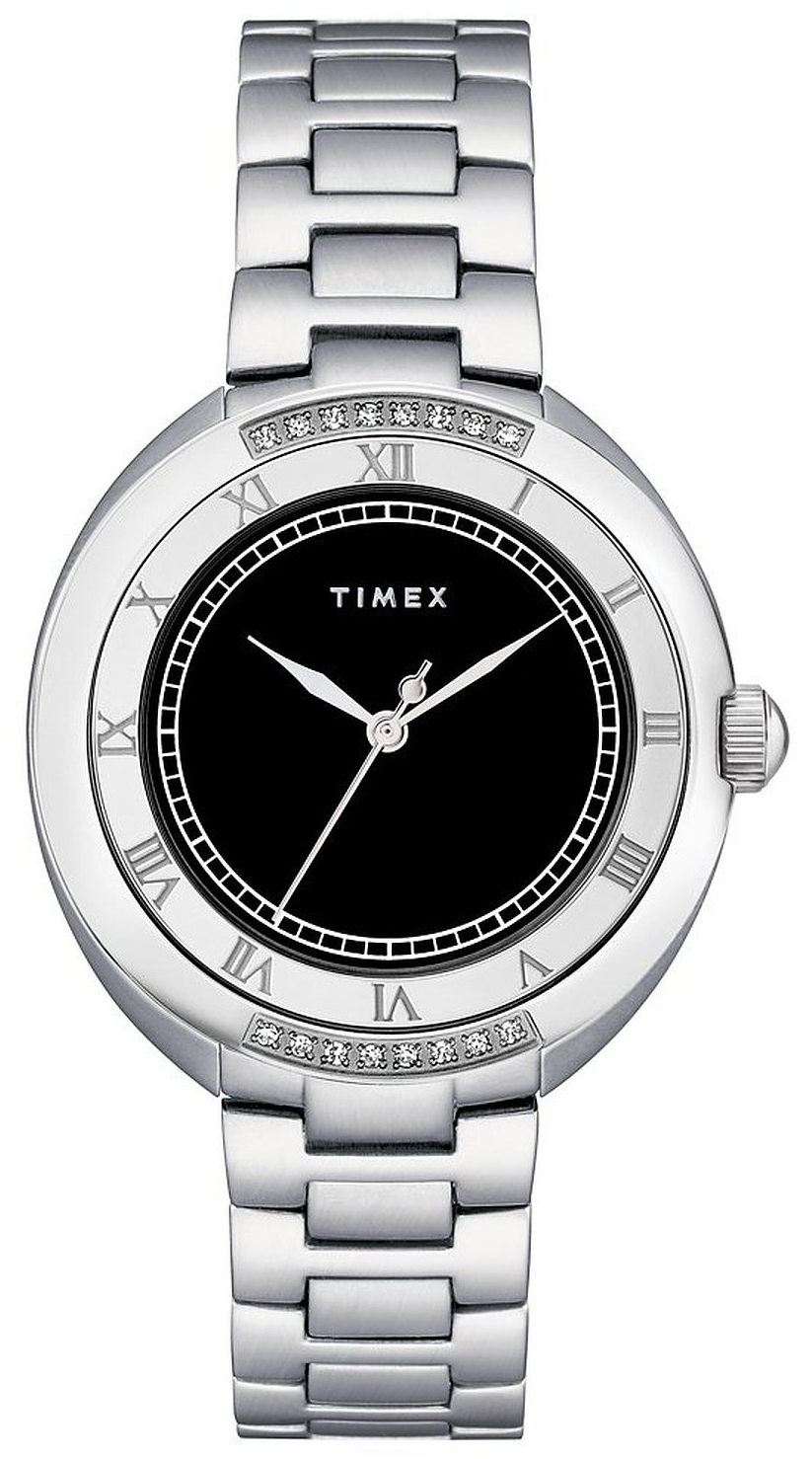 Timex Damklocka T2M595 Svart/Stål Ø35 mm - Timex