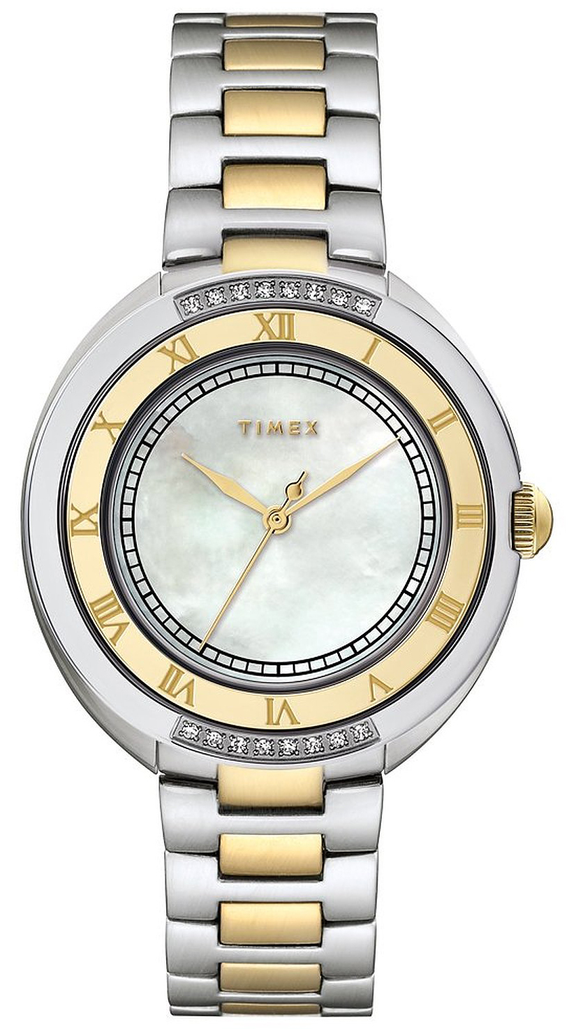 Timex Damklocka T2M596 Vit/Stål Ø35 mm