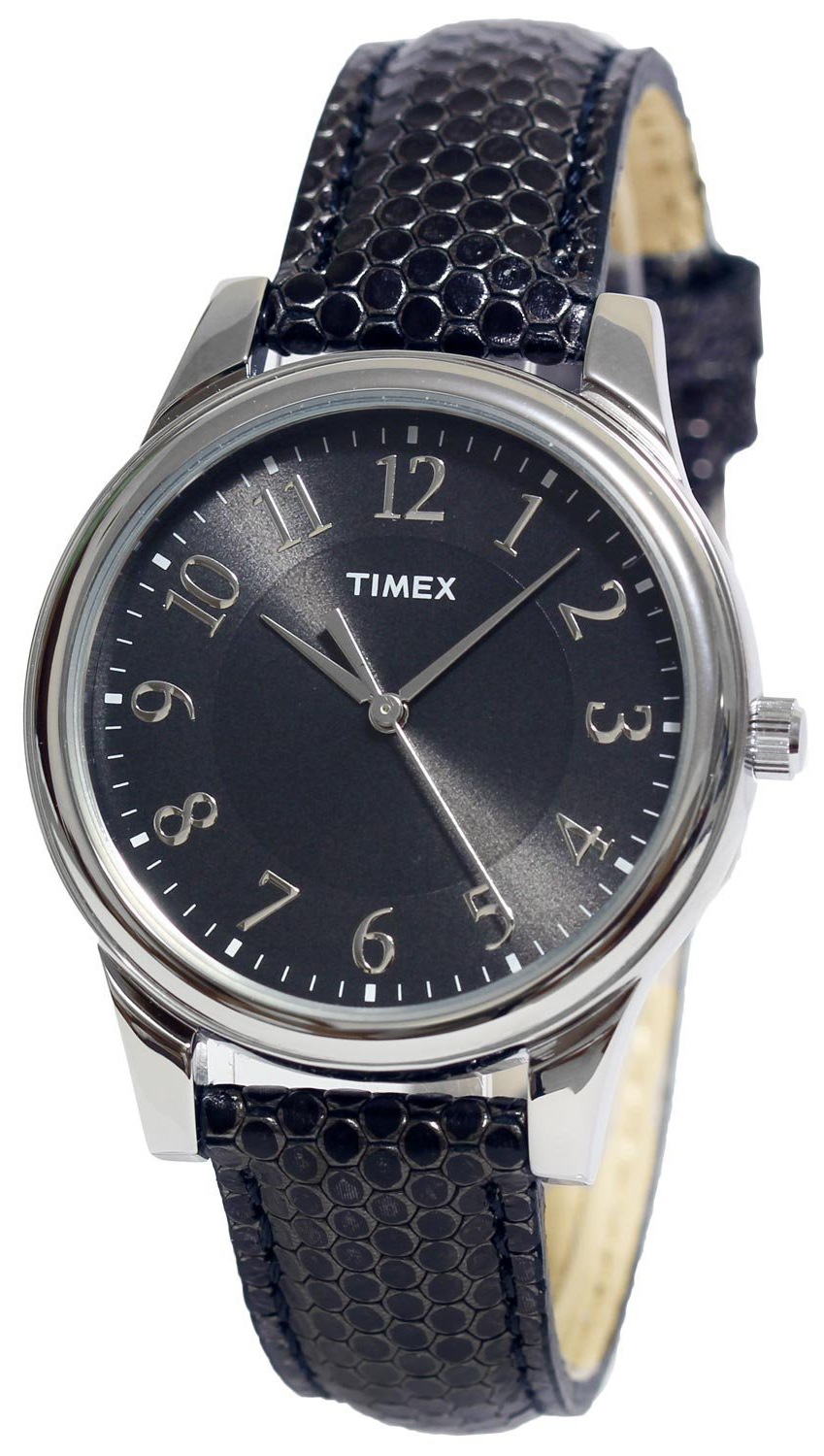 Timex Damklocka T2P086 Svart/Läder Ø35 mm - Timex