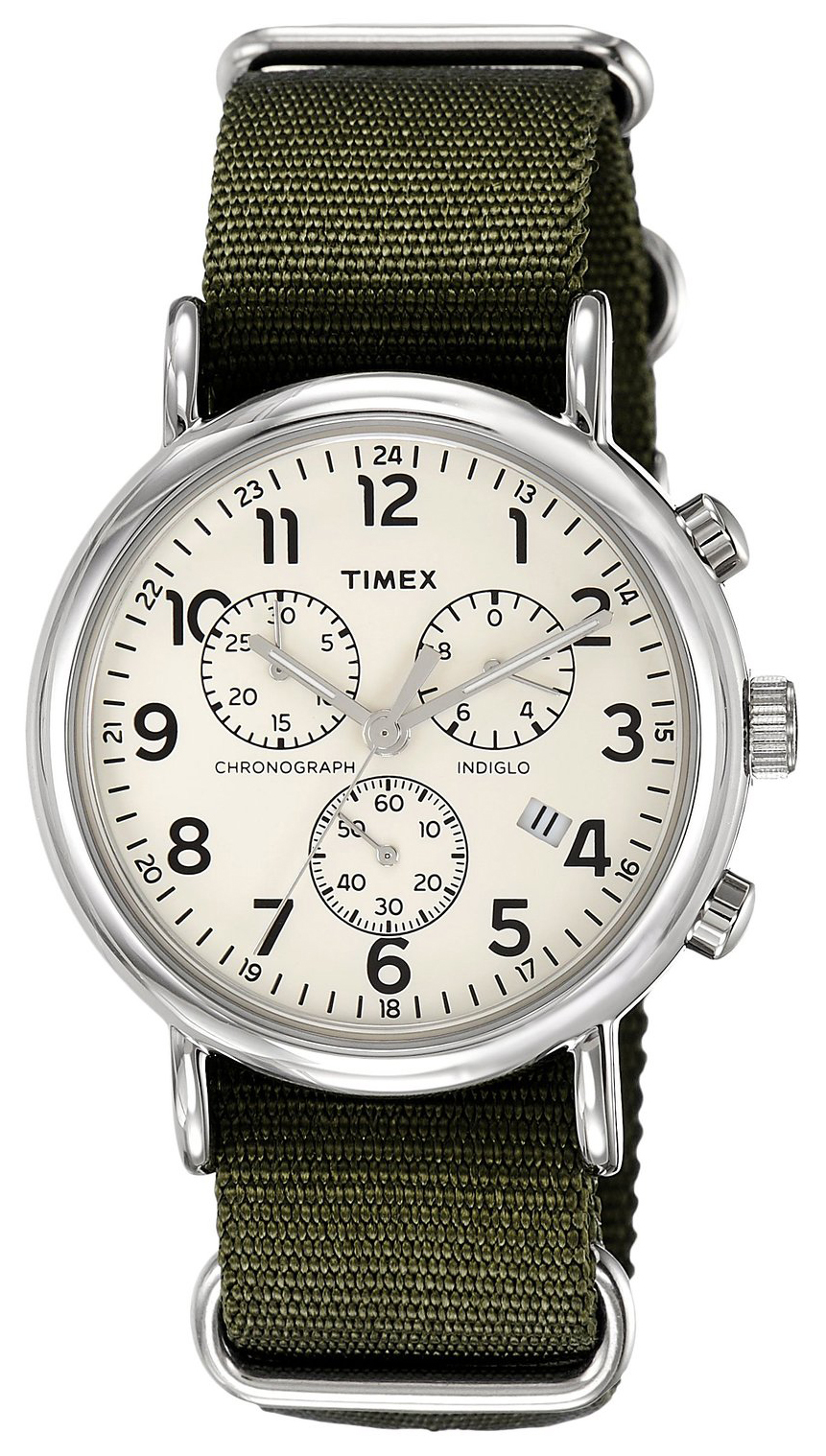 Timex Weekender Herrklocka TW2P71400 Beige/Stål Ø40 mm