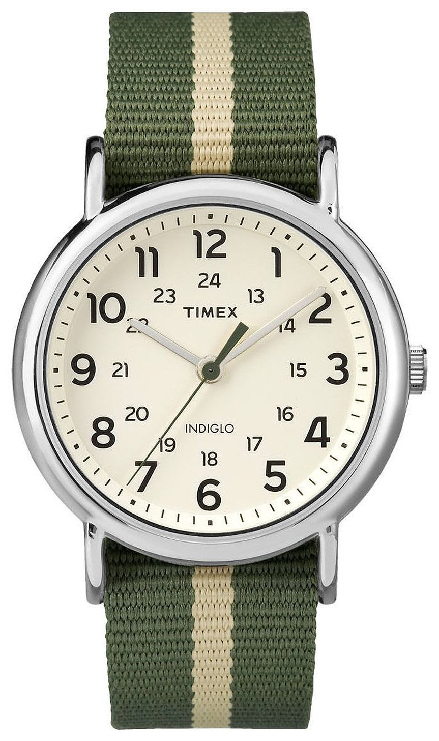 Timex Weekender Herrklocka TW2P72100 Antikvit/Textil Ø38 mm