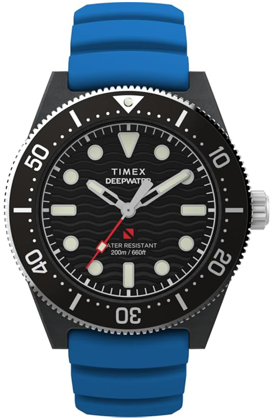 Timex Herrklocka TW2Y02500 Deepwater Svart/Gummi Ø43 mm - Timex