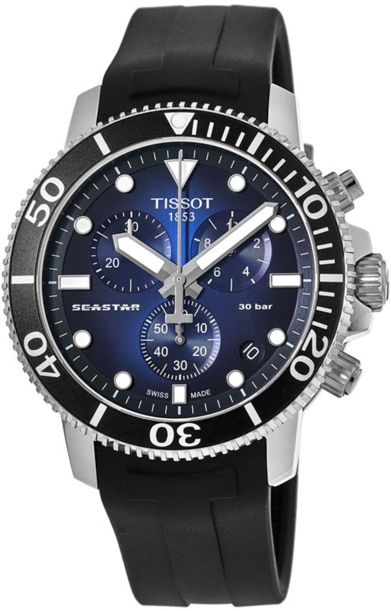 Tissot Herrklocka T120.417.17.041.00 Seastar 1000 Blå/Gummi Ø45.5 mm - Tissot