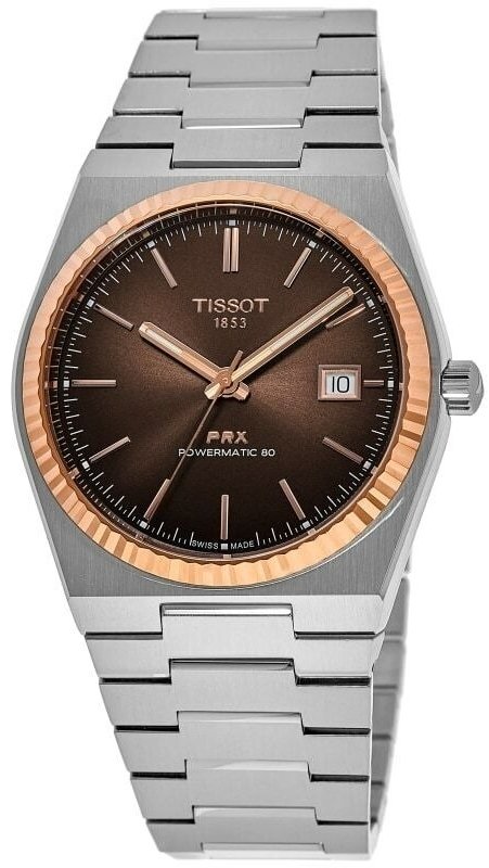 Tissot Herrklocka T931.407.41.291.00 Prx Brun/Stål Ø40 mm - Tissot