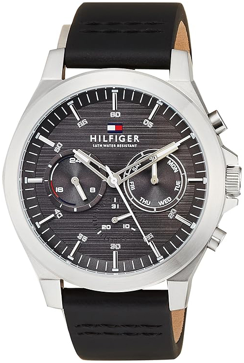 Tommy Hilfiger Herrklocka 1710521 Lance Grå/Läder Ø46 mm - Tommy Hilfiger