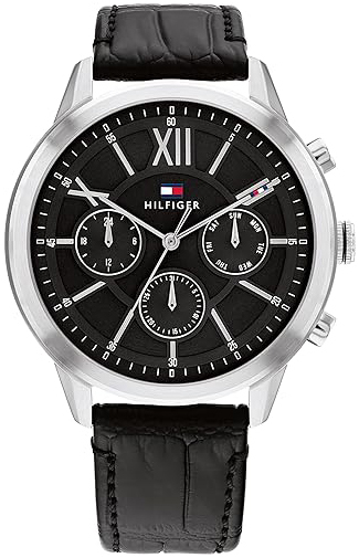 Tommy Hilfiger Herrklocka 1710527 Morrison Svart/Läder Ø44 mm - Tommy Hilfiger