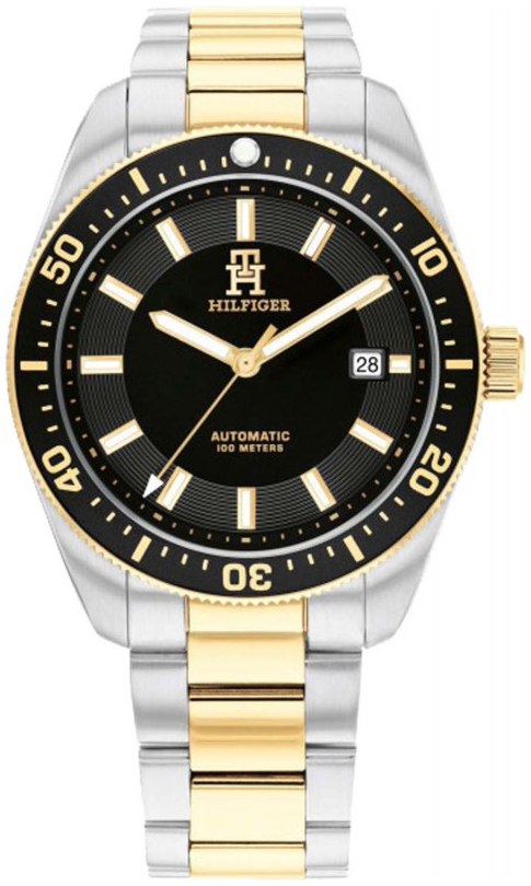 Tommy Hilfiger Herrklocka 1710552 Th85 Svart/Gulguldtonat stål Ø40