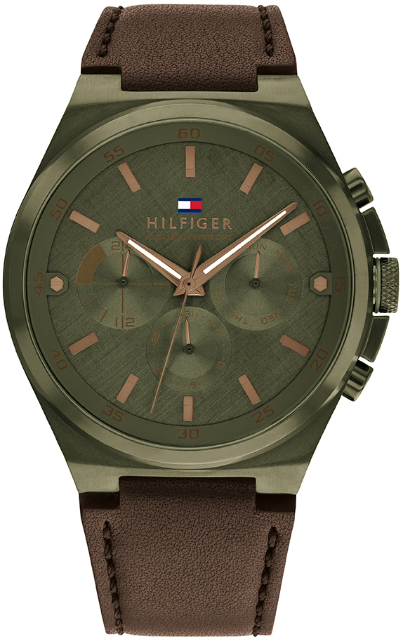 Tommy Hilfiger Herrklocka 1792085 Dexter Grön/Läder Ø46 mm