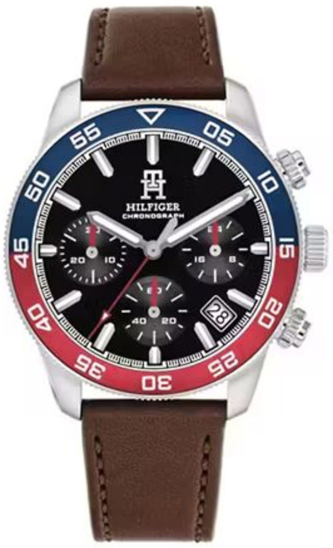 Tommy Hilfiger Herrklocka 1792166 Th85 Svart/Läder Ø41 mm