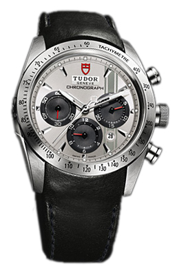 Tudor Fastrider Chronograph Herrklocka 42000-SIDBLS Silverfärgad/Läder