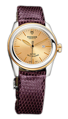 Tudor Glamour Date Damklocka 53003-CHIDPRLZS Champagnefärgad/Läder Ø31 - Tudor
