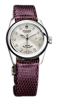 Tudor Glamour Date Damklocka 53010N-SDIDPRLZS Silverfärgad/Läder Ø31 mm