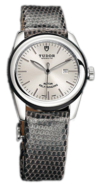 Tudor Glamour Date Damklocka 53010N-SIDGLZS Silverfärgad/Läder Ø31 mm - Tudor