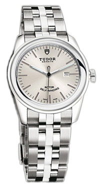 Tudor Glamour Date Damklocka 53010W-68030W-SIDSTL Silverfärgad/Keramik