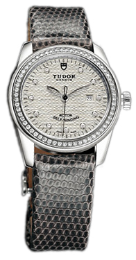 Tudor Glamour Date Damklocka 53020-SDIDGLZSP Silverfärgad/Läder Ø31 mm