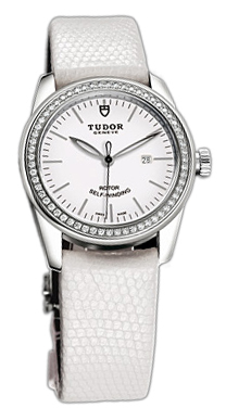 Tudor Glamour Date Damklocka 53020-WIDWLZS Vit/Läder Ø31 mm - Tudor