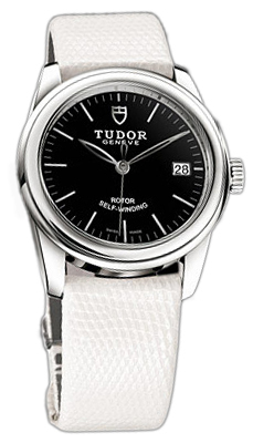 Tudor Glamour Date 55000-BIDWLZS Svart/Läder Ø36 mm