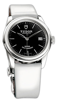 Tudor Glamour Date 55000-BIDWPLS Svart/Läder Ø36 mm - Tudor