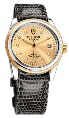 Tudor Glamour Date 55003-CHDIDGLZS Champagnefärgad/Läder Ø36 mm
