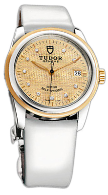 Tudor Glamour Date 55003-CHDIDWPLSP Champagnefärgad/Läder Ø36 mm - Tudor