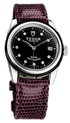 Tudor Glamour Date 55010N-BDIDPRLZS Svart/Läder Ø36 mm - Tudor