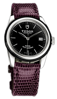 Tudor Glamour Date 55010N-BIDPRLZS Svart/Läder Ø36 mm
