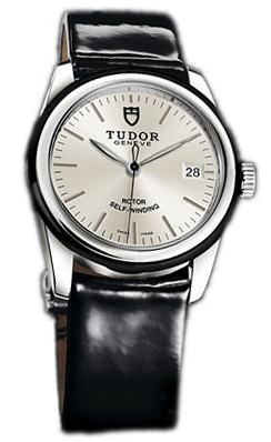 Tudor Glamour Date 55010N-SIDBPLS Silverfärgad/Läder Ø36 mm - Tudor