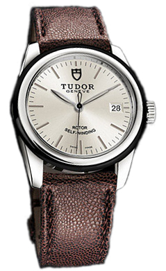 Tudor Glamour Date 55010N-SIDBRJLS Silverfärgad/Läder Ø36 mm - Tudor