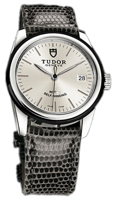 Tudor Glamour Date 55010N-SIDGLZS Silverfärgad/Läder Ø36 mm