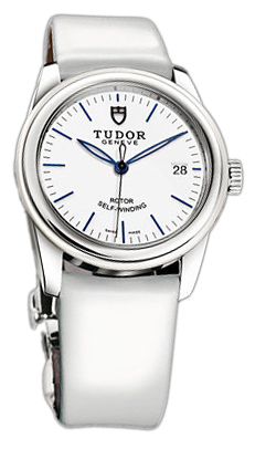 Tudor Glamour Date 55010W-WIDWPLSP Vit/Läder Ø36 mm - Tudor