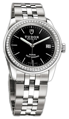 Tudor Glamour Date 55020-68050-BIDSTL Svart/Stål Ø36 mm - Tudor