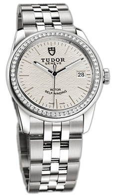 Tudor Glamour Date 55020-68050-SLIDSTL Silverfärgad/Stål Ø36 mm