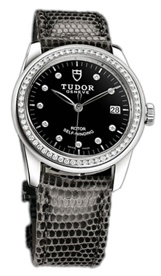 Tudor Glamour Date 55020-BDIDGLZS Svart/Läder Ø36 mm - Tudor