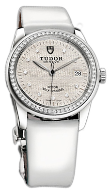 Tudor Glamour Date 55020-SDIDWPLSP Silverfärgad/Läder Ø36 mm - Tudor