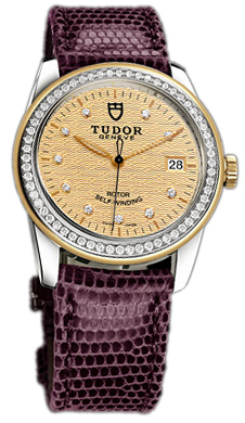 Tudor Glamour Date 55023-CHDIDPRLZSP Champagnefärgad/Läder Ø36 mm - Tudor