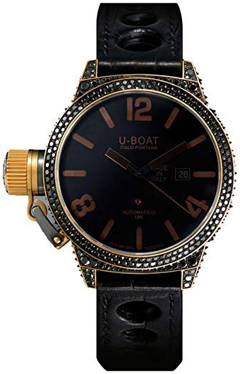 U-Boat Herrklocka 8000 Classico Svart/Läder Ø45 mm - U-Boat