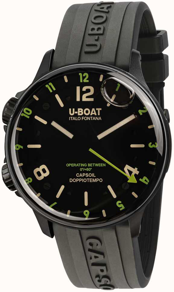 U-Boat Herrklocka 8840/A Capsoil Svart/Gummi Ø45 mm - U-Boat